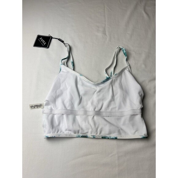 NWT Zaful Forever Young White Green‎ Tie Dye Crop Tank Top Size 4. LRC7-1 - Picture 5 of 7